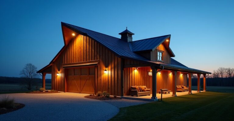 barn permanent lighting installation