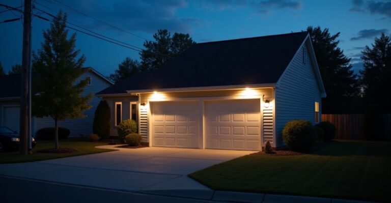 detached garage permanent lighting