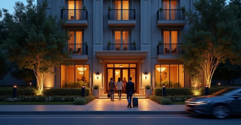 hotel outdoor lighting