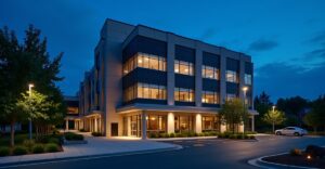 office exterior lighting