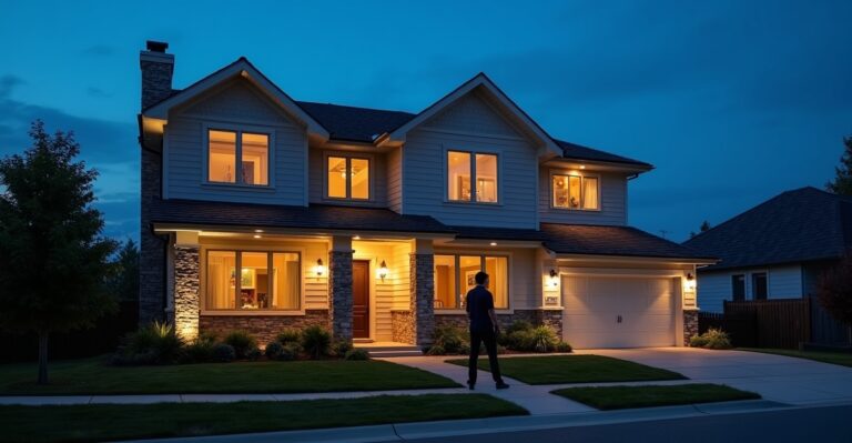 permanent lights on house