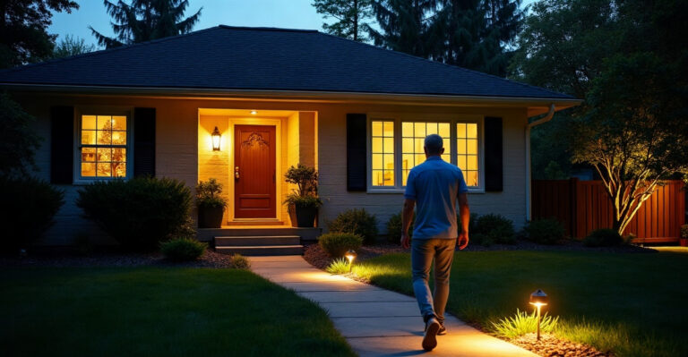 outdoor lighting placement